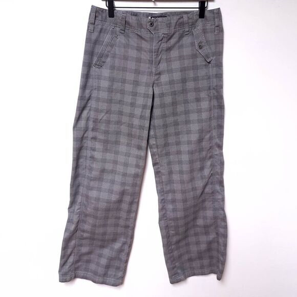 Columbia XCO Women's 12 Columbia Authentic Fit Gray Plaid Slacks Pants - Picture 1 of 10